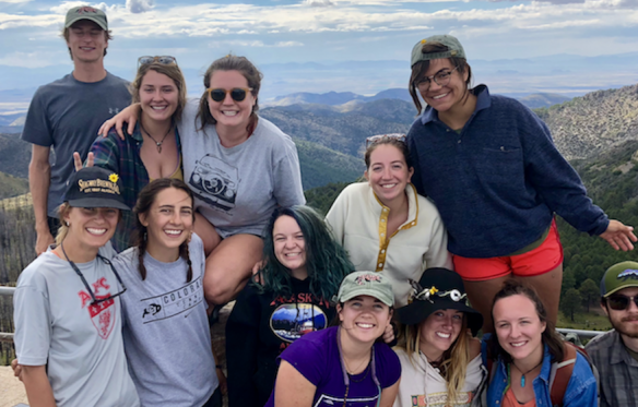 students on mountain