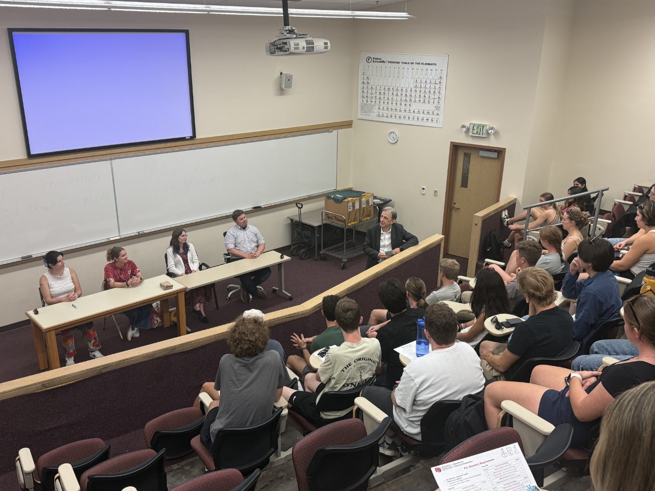 faculty speaking in front of class