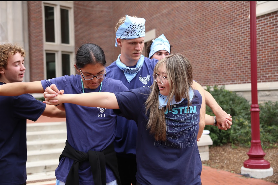 students doing an activity