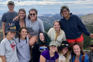 students on mountain