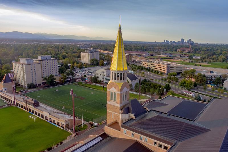 Aerial photo of DU Campus