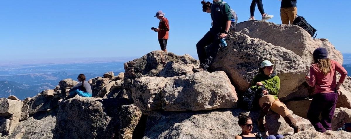 Students visit Mt. Blue Sky summit as part of the Field Quarter.