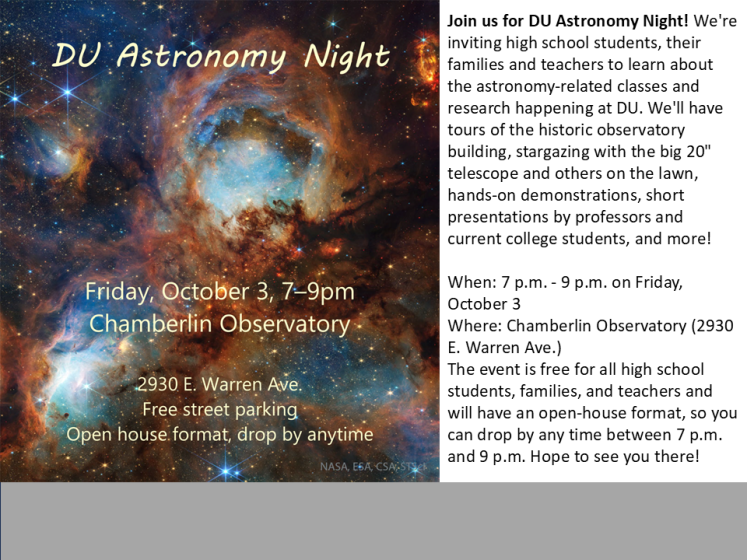 DU Astronomy Night