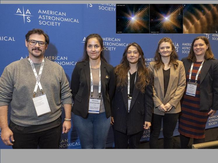 Emma Lieb at the American Astronomical Society meeting