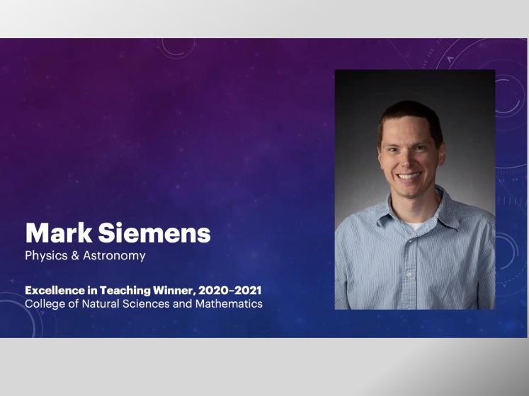 Siemens NSM teaching award